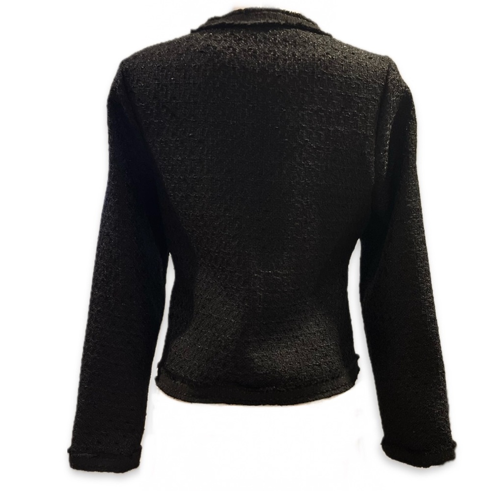 20 Pearl Black Tweed Blazer size Medium - Picture 2 of 4